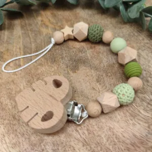 Schnullerkette Grün/Khaki