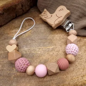 Schnullerkette Rosa