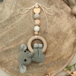 Maxi-Cosi- / Babyschalen Anhänger "Elefant" | gehäkelt