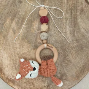 Maxi-Cosi- / Babyschalen Anhänger "Fuchs" | gehäkelt