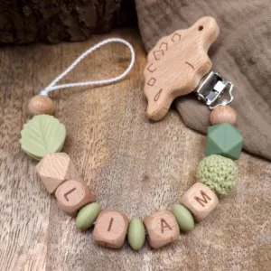 Schnullerkette mit Namen "Blatt"